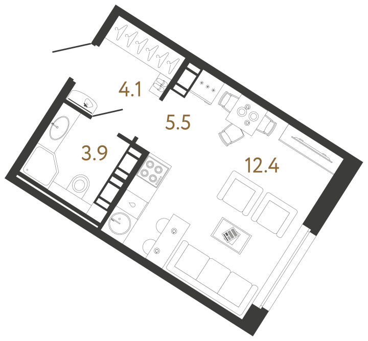 Студия 25.9 м², 10 этаж, 10 961 970 руб.