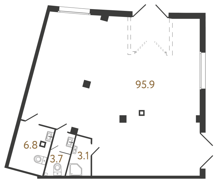 Помещение №266 - 109.5 м², 1 этаж, 49 932 000 руб.