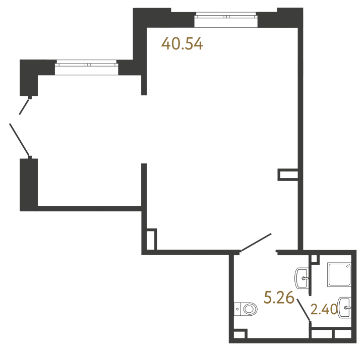 Помещение №949 - 48.2 м², 1 этаж, 13 014 000 руб.