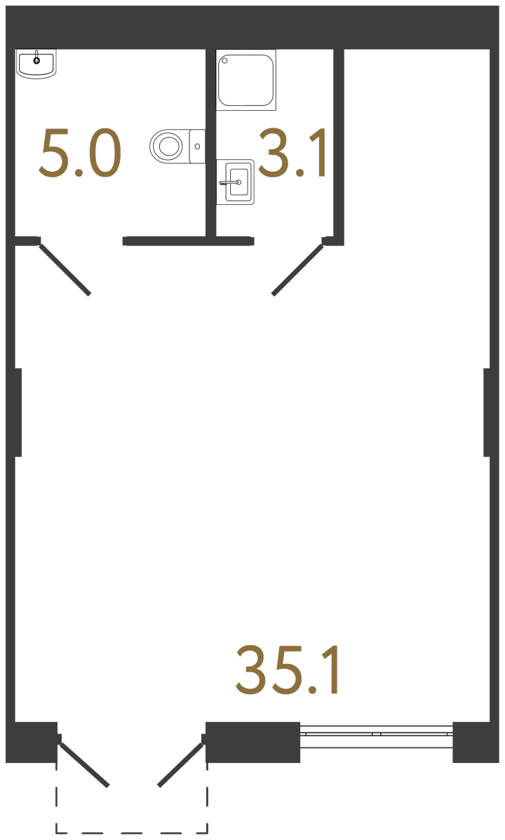 Помещение №1158 - 43.2 м², 1 этаж, 16 000 000 руб.