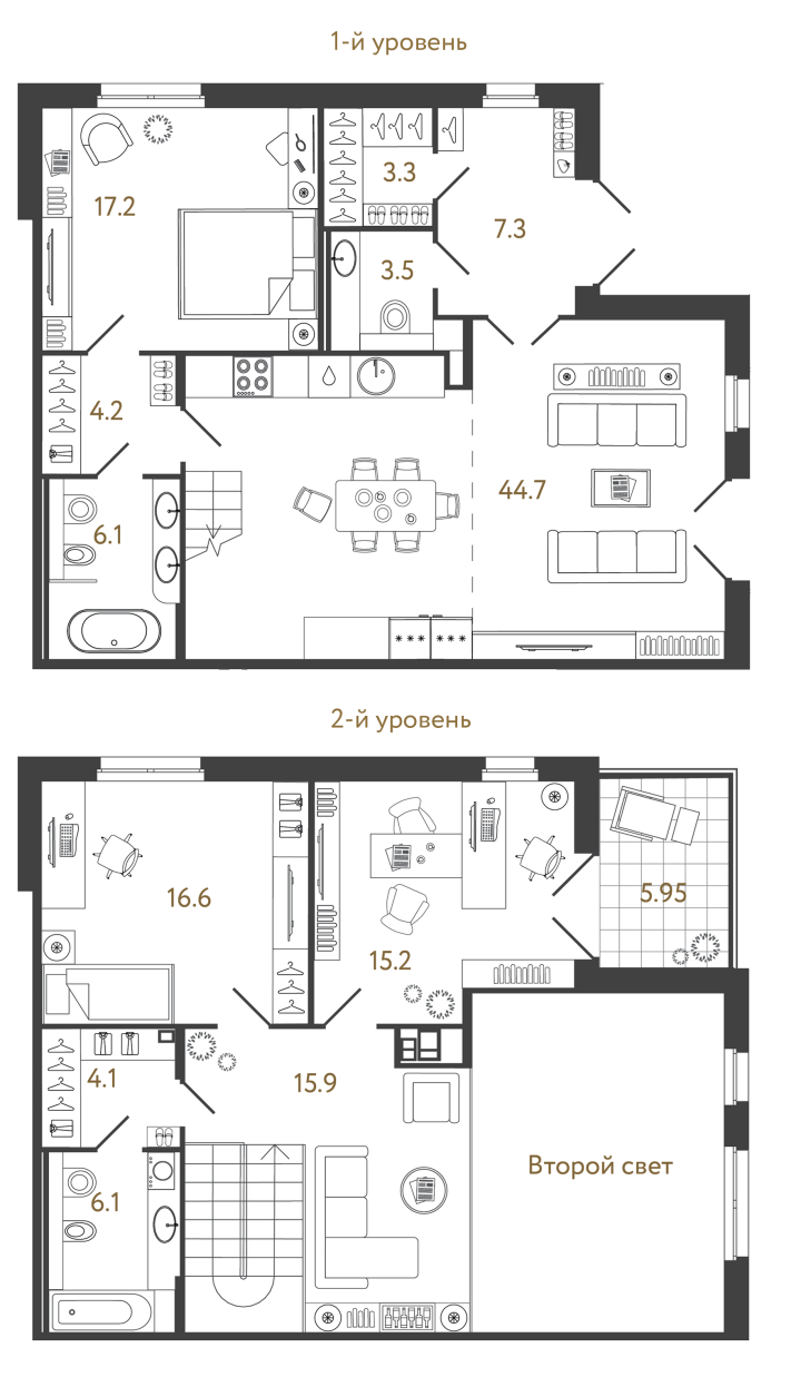 3-комнатная 150.1 м², 1 этаж, 101 317 500 руб.