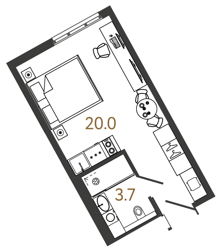 Студия 23.7 м², 11 этаж, 9 755 000 руб.