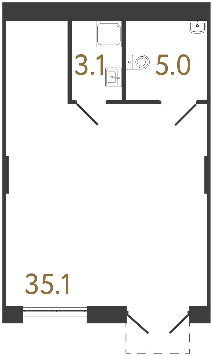 Помещение №1157 - 43.2 м², 1 этаж, 16 000 000 руб.