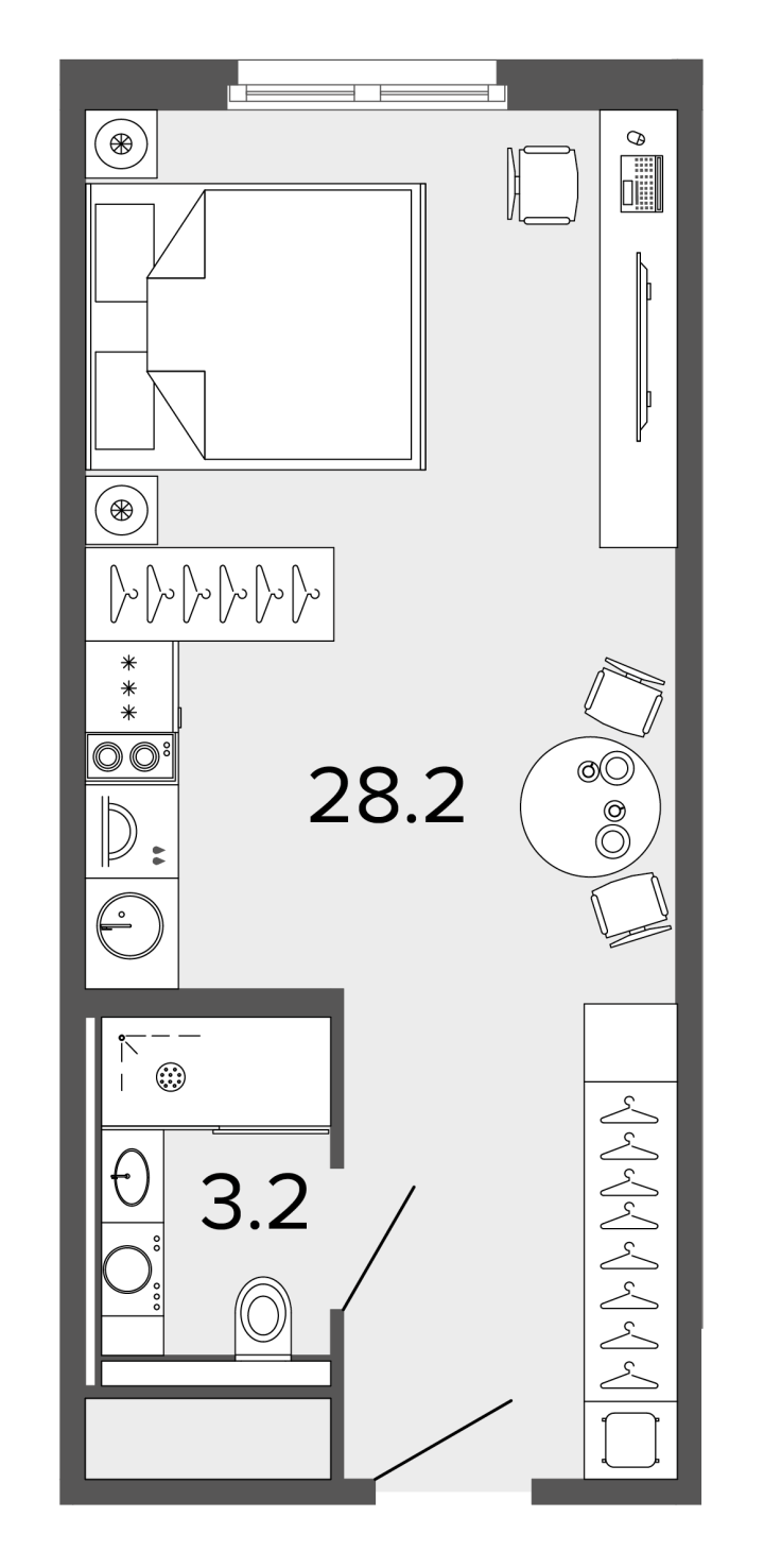 Студия 31 м², 3 этаж, 10 300 000 руб.