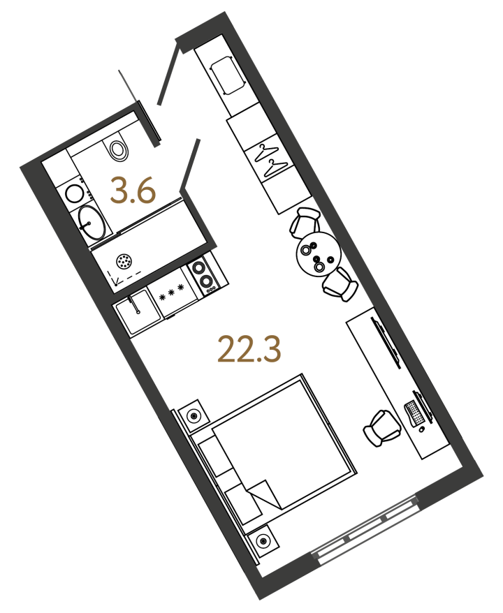 Студия 25.9 м², 15 этаж, 9 750 000 руб.